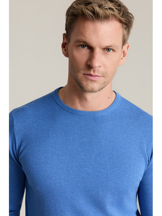 Lancerto Lancerto Sweter Christopher SW073226000033 Niebieski Regular Fit