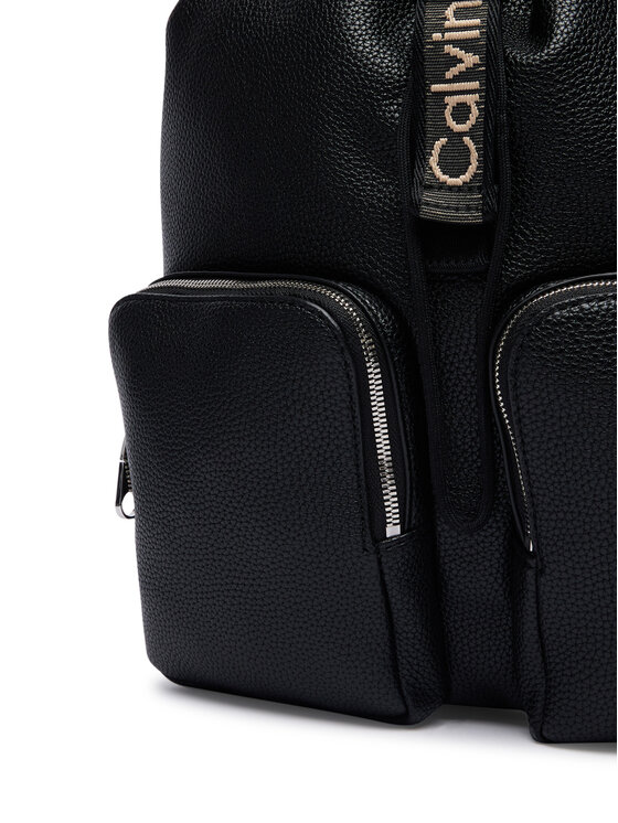 Calvin Klein Calvin Klein Zaino Weebbing Strap Flap Backpack LV04F3645G Nero