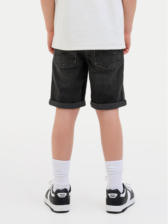 Jack & Jones Junior Jack & Jones Junior Szorty jeansowe Rick 12269799 Czarny Regular Fit