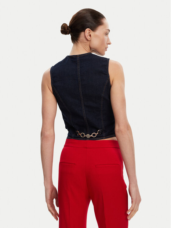 Fracomina Fracomina Mellény FR25SJ5024D46093 Sötétkék Slim Fit