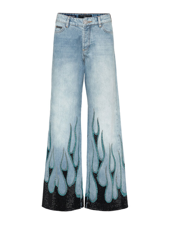 PHILIPP PLEIN PHILIPP PLEIN Jeansy 23241 Niebieski jasny Skater Fit