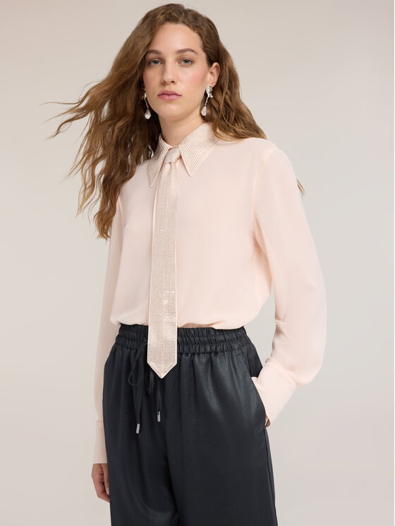Motivi Motivi Koszula 5090Q001014N006 Różowy Regular Fit