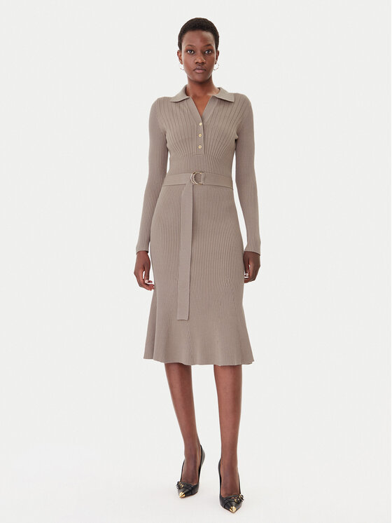 Marciano Guess Marciano Guess Úpletové šaty 5BGK07 5891Z Béžová Slim Fit