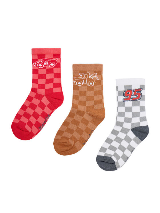 Cars Skarpety długie CEO-ACCCS-AW25-300DPC(3-PACK) Czerwony