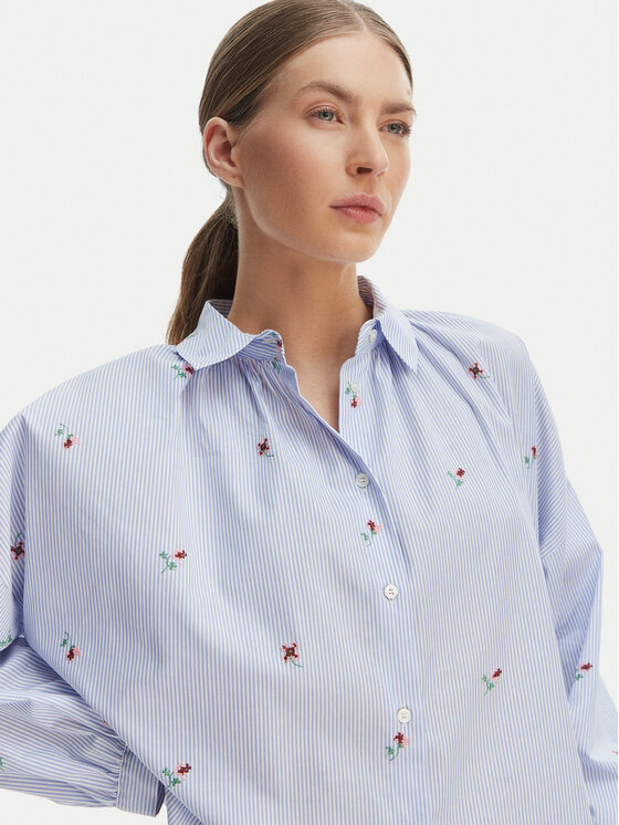 Weekend Max Mara Weekend Max Mara Сорочка Butterfly 2615111042 Блакитний Regular Fit