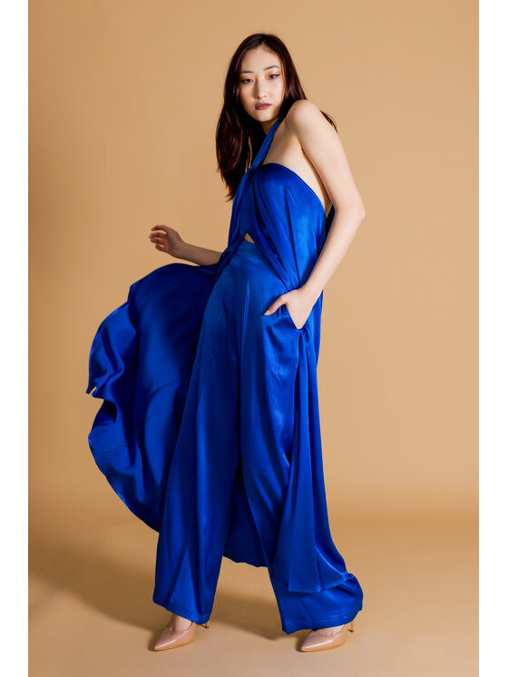 Hanny Deep Hanny Deep Jumpsuit DUE BENZ SATIN Blu Regular Fit