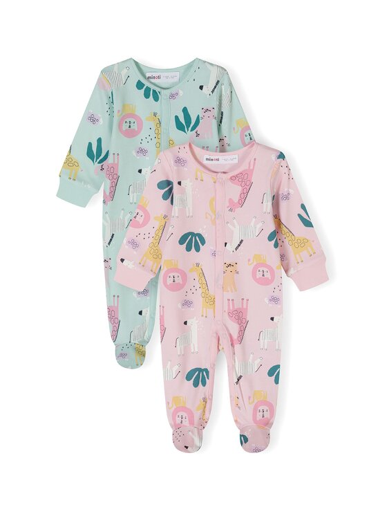 MINOTI MINOTI Komplet 2 par pajacy 24babypack38 Zielony