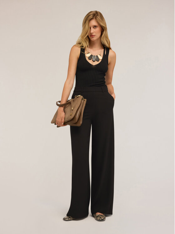 Motivi Motivi Pantaloni di tessuto P188Q004206N033 Nero Baggy Fit