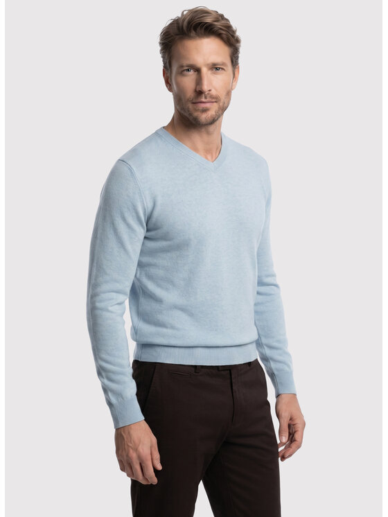 Pako Lorente Pako Lorente Sweter P26WB-2X-003 Niebieski Straight Fit