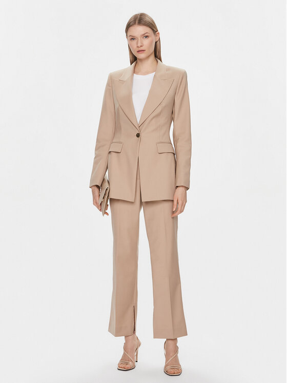 IVY OAK IVY OAK Marynarka IO119086 Beżowy Regular Fit
