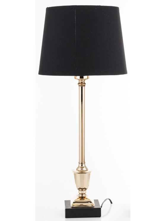 MIAhome MIAhome Lampka nocna Lampa stołowa MAUD z okrągłym abażurem Złoty