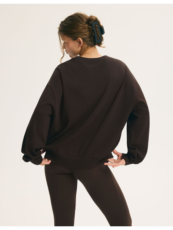 Esotiq Esotiq Bluza 46030 Brązowy ciemny Regular Fit