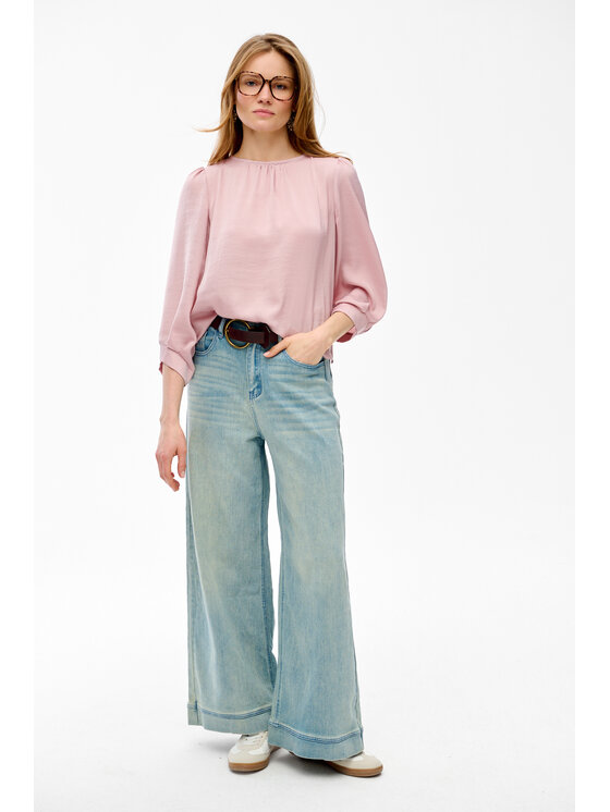 blue shadow blue shadow Bluzka Chic Różowy Regular Fit