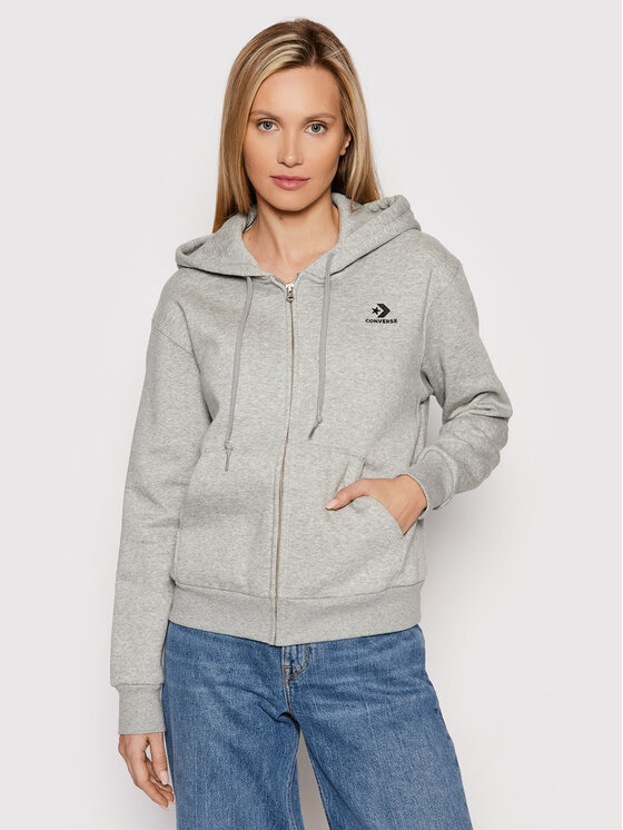 Converse Sweatshirt Foundation 10020862 A03 Gris Regular Fit Modivo