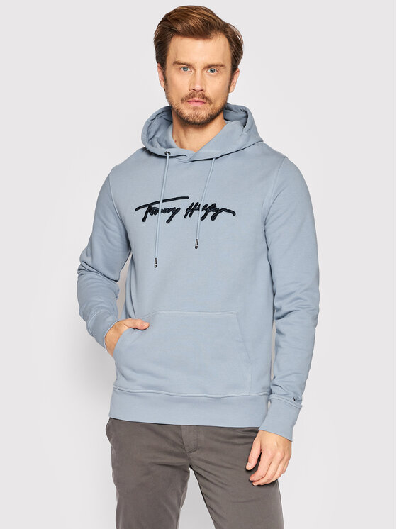Felpa Signature Graphic MW0MW25057 Blu Regular Fit...