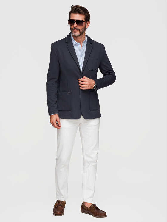 Ombre Ombre Sako M165 Tmavomodrá Slim Fit