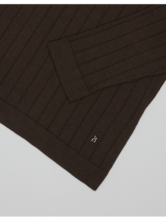 Borgio Borgio Sweter pastrengo Brązowy Slim Fit