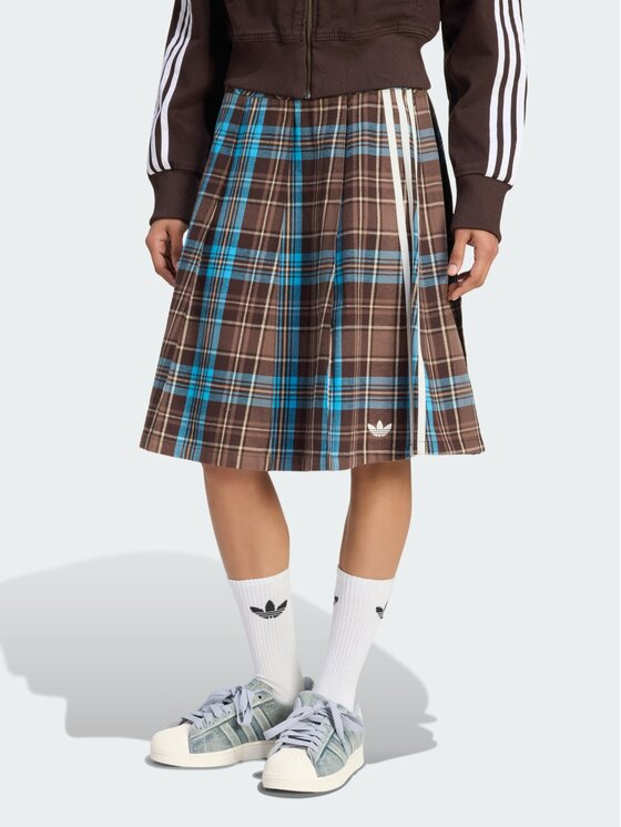 adidas adidas Spódnica plisowana PLEATED CHECK Kolorowy Regular Fit