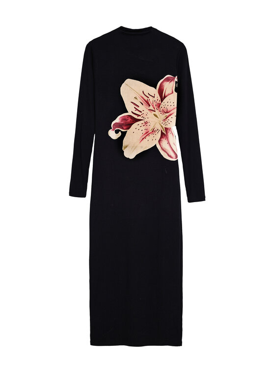 Desigual Desigual Повсякденна сукня 25SWVKX1 Чорний Slim Fit