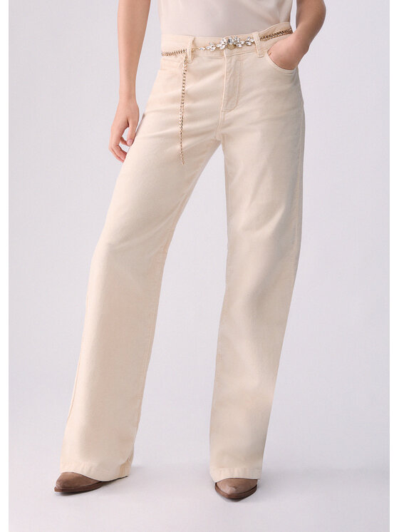 Liu Jo Liu Jo Pantaloni di tessuto UF6088T702A30905 Bianco Regular Fit