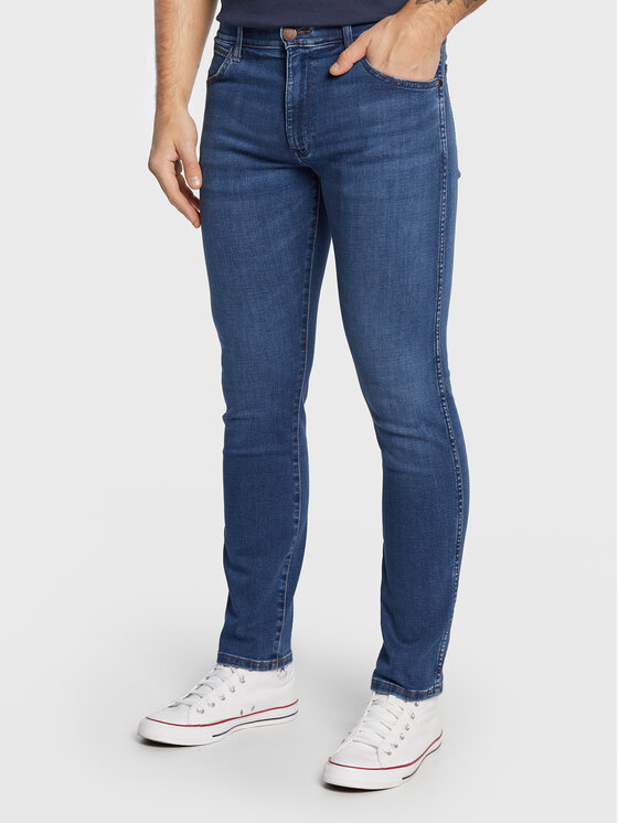 Wrangler Wrangler Jeans hlače Larston 812 W18SCS23I 112320848 Mornarsko modra Slim Tapered Fit