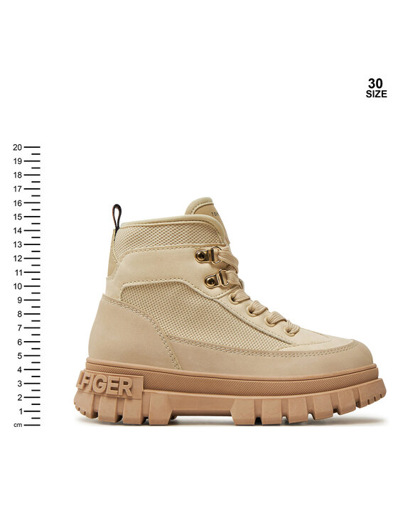 Tommy Hilfiger Tommy Hilfiger Μποτίνια Lace-Up Bootie T3A5-33602-1698 M Μπεζ