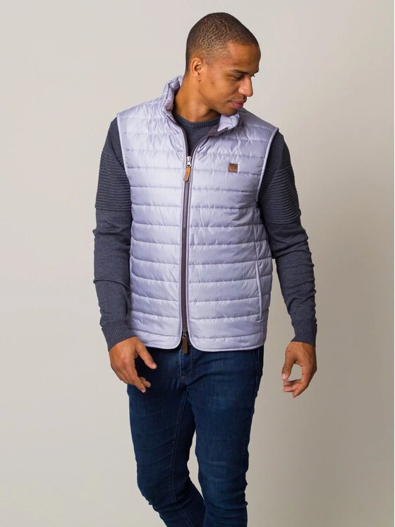 Willsoor Willsoor Kamizelka 11910 Srebrny Regular Fit