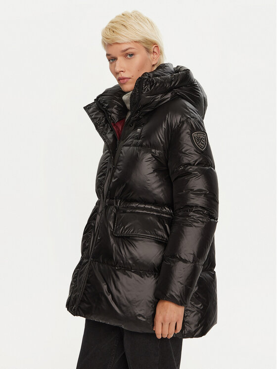 Blauer Blauer Télikabát 24WBLDB03558 Fekete Regular Fit