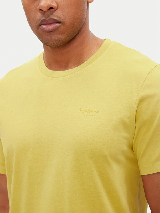 Pepe Jeans Pepe Jeans T-Shirt Jacko PM508664 Žlutá Regular Fit