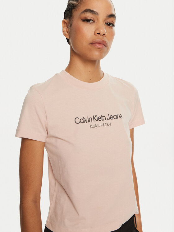 Calvin Klein Jeans Calvin Klein Jeans Тишърт J20J224914 Розов Regular Fit