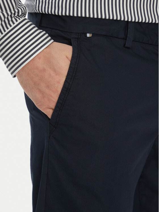 BOSS BOSS Hlače iz tkanine H-Kaiton1 50540650 Mornarsko modra Slim Fit