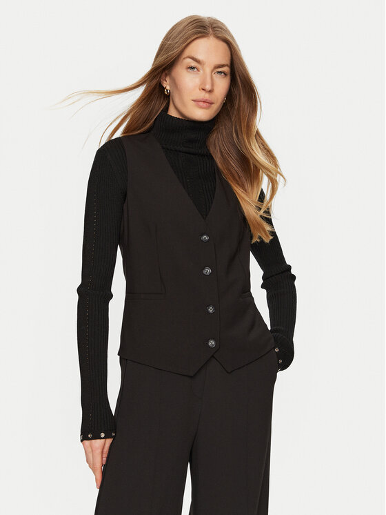 Kamizelka garniturowa ACCESS FASHION, Rozmiar 44, Czarna, 44-2123-118