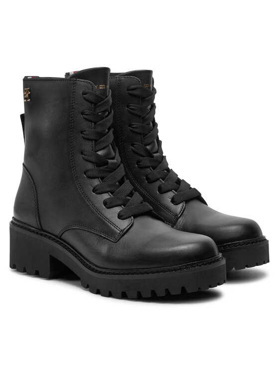 Tommy Hilfiger Tommy Hilfiger Schnürstiefeletten FW0FW08305 Schwarz