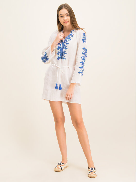 tory burch embroidered tunic dress