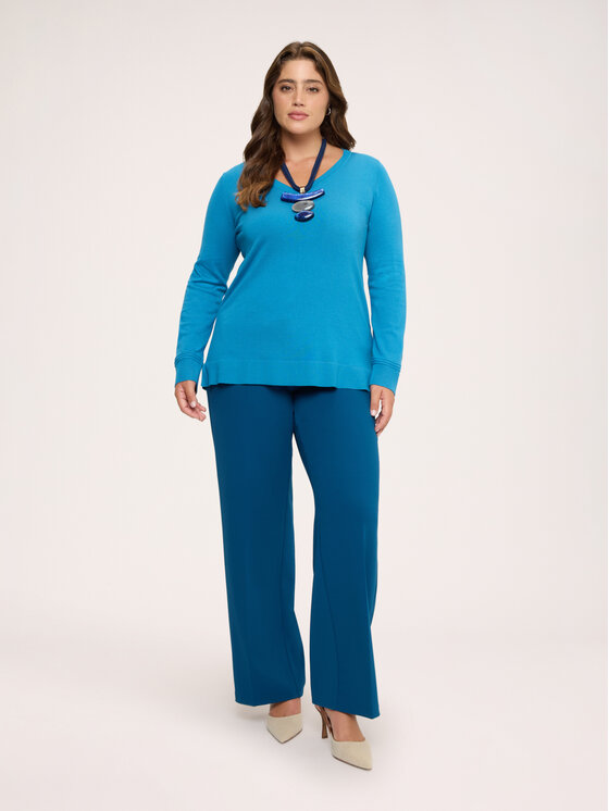 Fiorella Rubino Fiorella Rubino Sweter M273L008555N024 Turkusowy Regular Fit