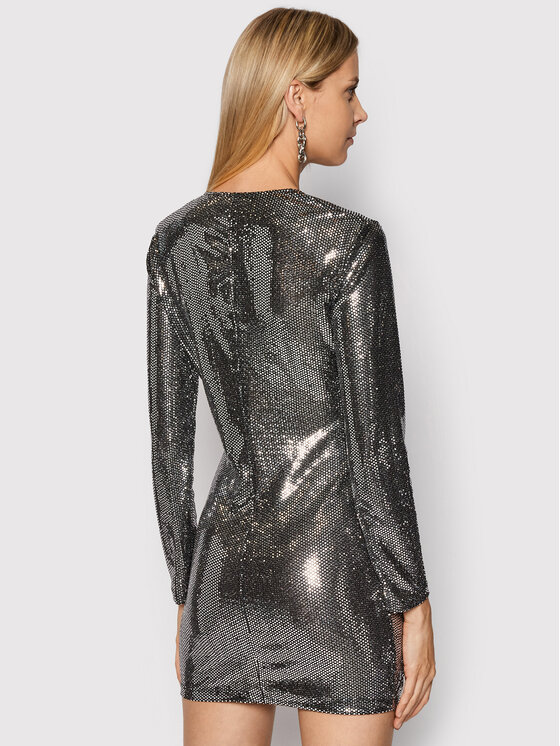 Kontatto Kontatto Коктейльна сукня YM155 Срібний Regular Fit