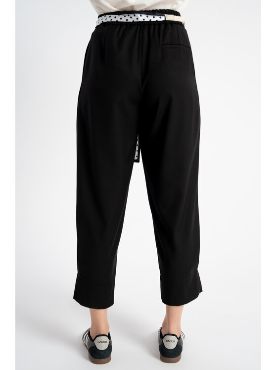 CLICK CLICK Παντελόνι υφασμάτινο 30-348 Μαύρο Wide Fit