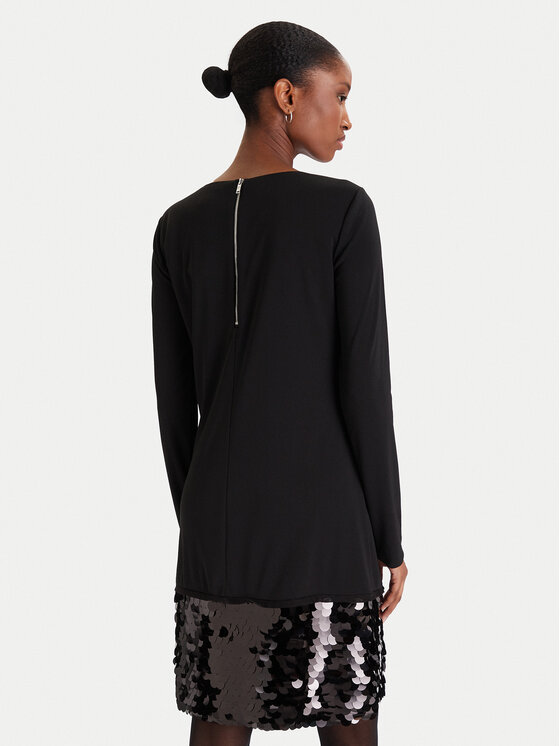 DKNY DKNY Koktejlové šaty DD5J1N09 Čierna Relaxed Fit
