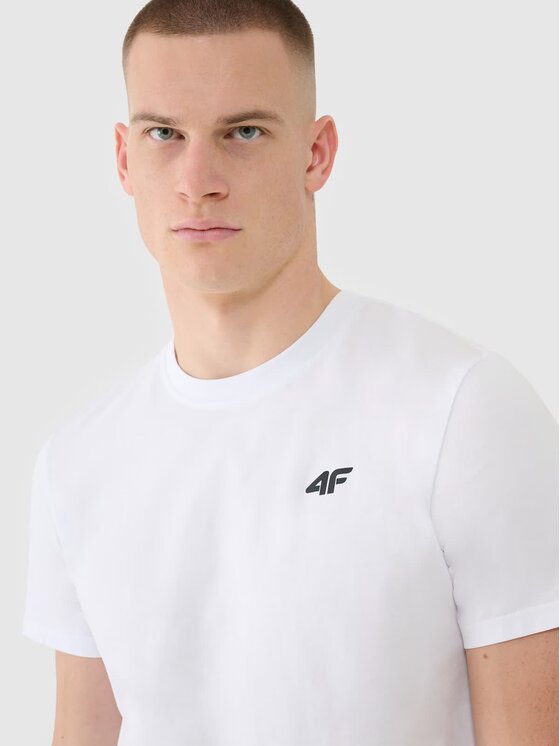 4F 4F T-shirt 4FWMM00TTSHM2256-10S Bianco Regular Fit