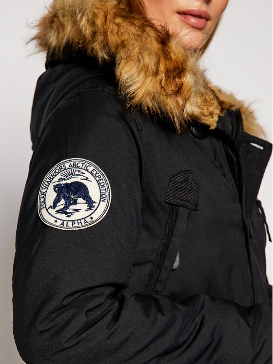 Alpha Industries Alpha Industries Kurtka zimowa Polar 123002 Czarny Regular Fit