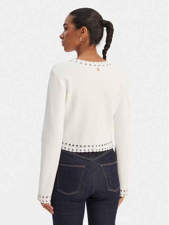 Fracomina Fracomina Strickjacke FR26ST8010K52401 Écru Regular Fit