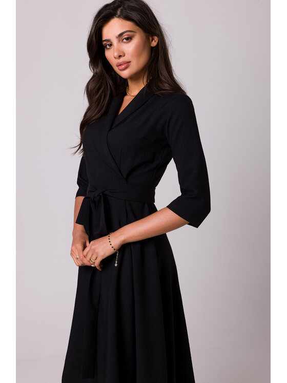 BeWear BeWear Sukienka codzienna B255 Czarny Regular Fit