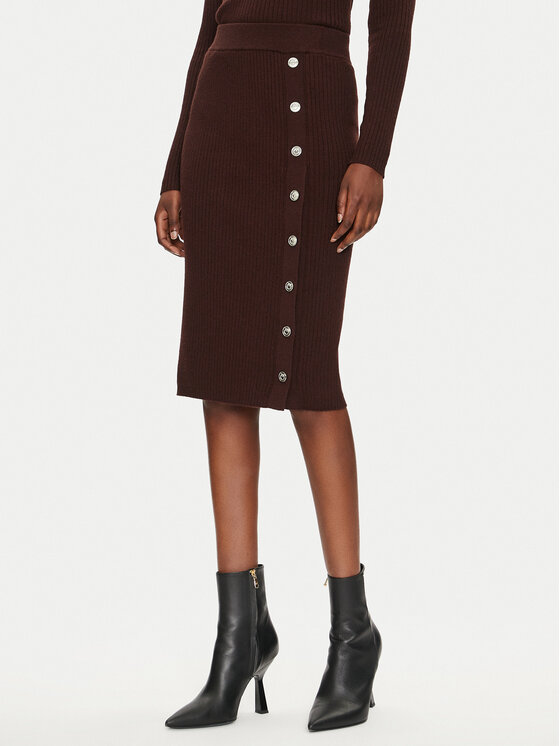Pinko Gonna midi Costina 104021 A15S Marrone Regular Fit, taglia : S