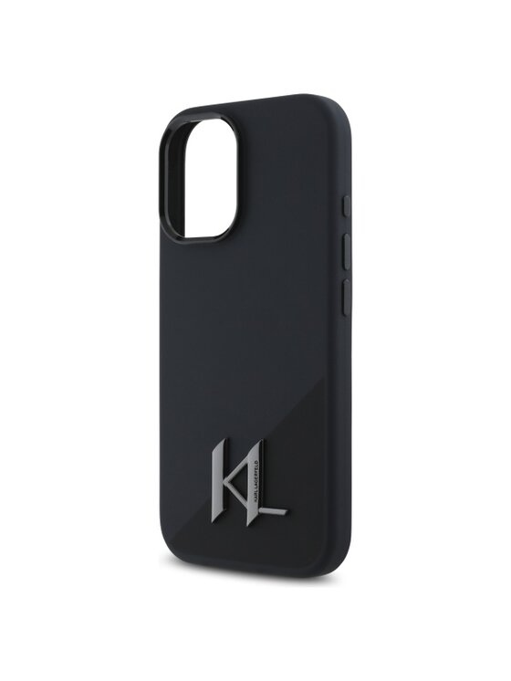 KARL LAGERFELD KARL LAGERFELD Etui na telefon Silicone Shadow Metal Initial Czarny