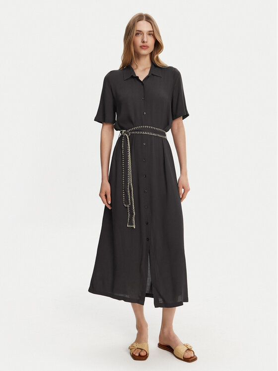 Roxy Roxy Marškinių tipo suknelė ERJWD03884 Pilka Regular Fit