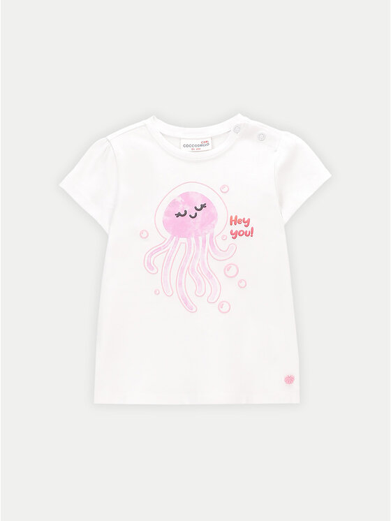 Coccodrillo T-Shirt WC4143201OWN Biały Regular Fit