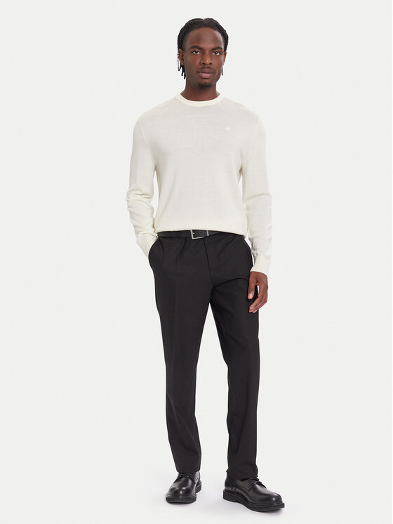 Calvin Klein Calvin Klein Sveter LV04LB305G Écru Regular Fit