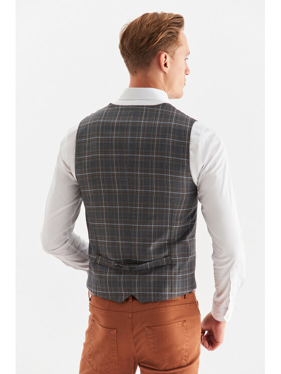 Pako Lorente Pako Lorente Kamizelka P22SF-8X-007 Szary Slim Fit