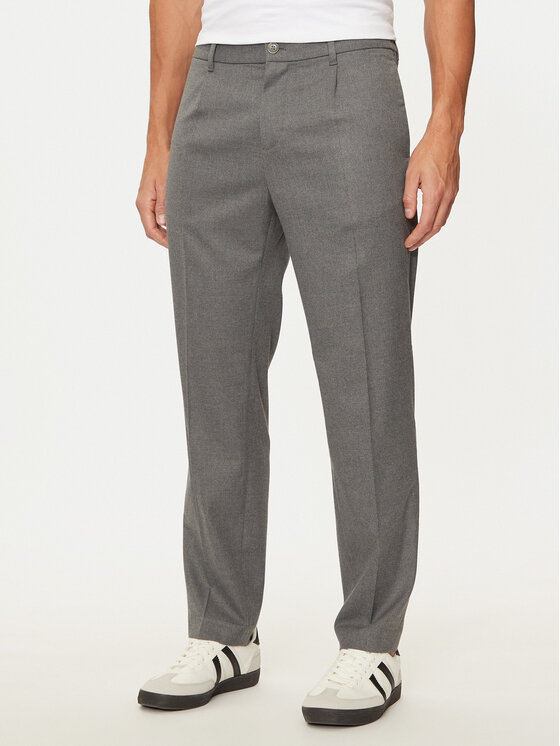 Sisley Bavlnené nohavice 470USF04N Sivá Slim Fit
