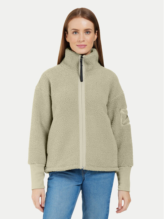 Didriksons Felpa di pile Mella 505446 Verde Relaxed Fit, taglia : 36